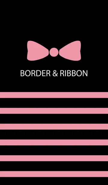 [LINE着せ替え] BORDER & RIBBON -Pink Ribbon 8-の画像1