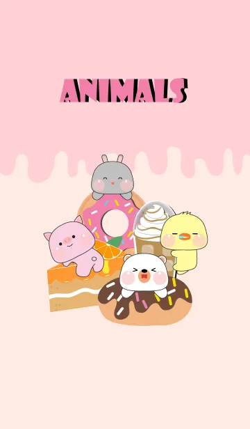 [LINE着せ替え] Animals Love  Food  Theme3(JP)の画像1