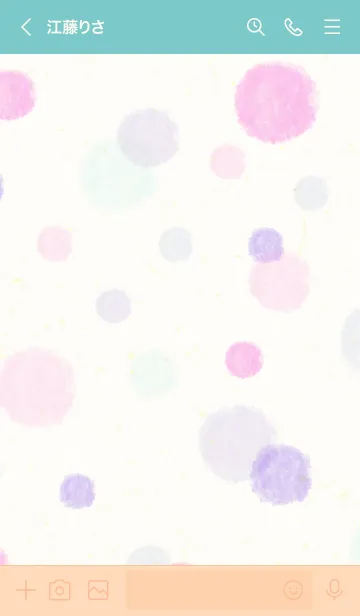 [LINE着せ替え] 水彩 丸 ピンク パープル14の画像3