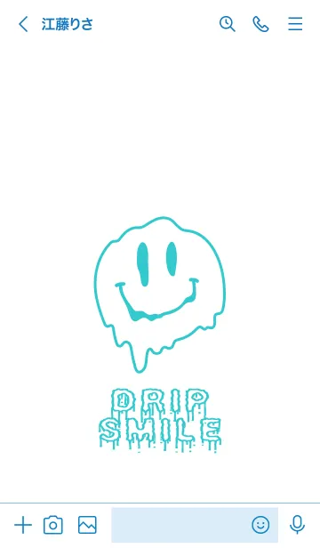 [LINE着せ替え] ドリップ スマイル 04の画像3