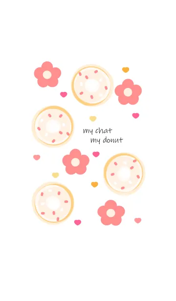 [LINE着せ替え] White chocolate donut 10の画像1