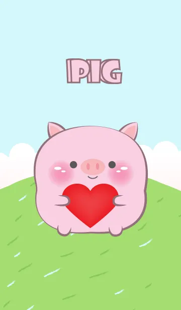 [LINE着せ替え] Cute Chubby Pui Pig  Theme (JP)の画像1