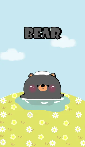 [LINE着せ替え] Enjoy Black  Bear Theme (JP)の画像1