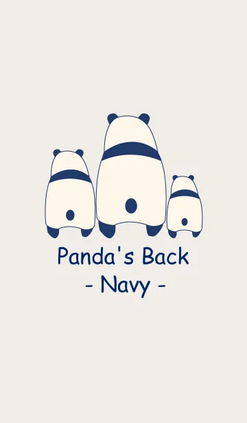 [LINE着せ替え] Panda's Back -Navy 7-の画像1