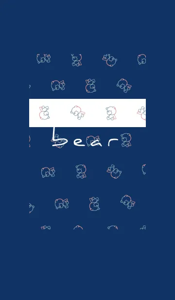 [LINE着せ替え] ネイビー : くまの画像1