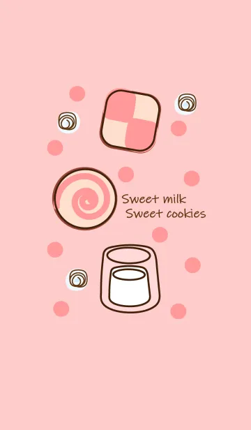 [LINE着せ替え] Sweet milk & Sweet cookies 3の画像1