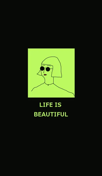 [LINE着せ替え] LIFE IS BEAUTIFUL -black lime-の画像1