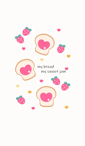 [LINE着せ替え] Sweet jam & Sweet bread 9 :)の画像1