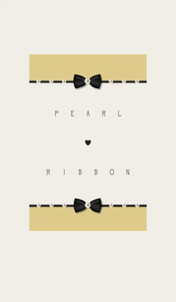[LINE着せ替え] パールリボン - ナチュラル イエロー -の画像1