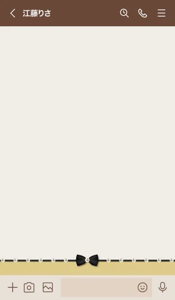 [LINE着せ替え] パールリボン - ナチュラル イエロー -の画像3