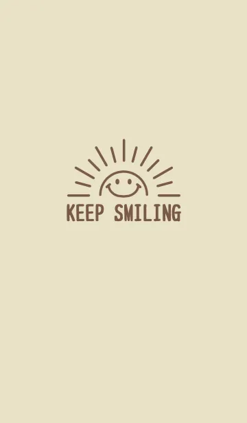 [LINE着せ替え] KEEP SMILING【BEIGE】の画像1