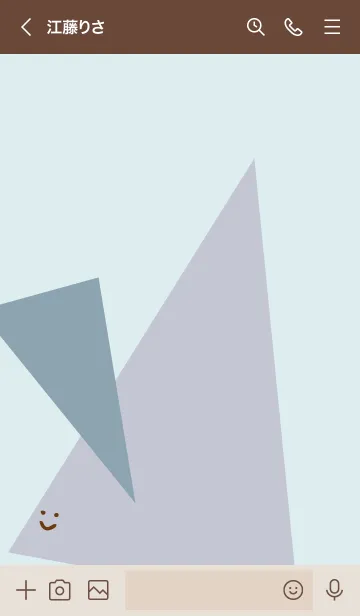 [LINE着せ替え] おしゃれ三色三角ブルー4の画像3