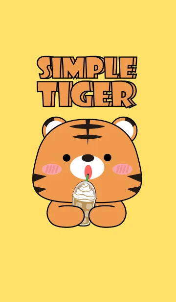 [LINE着せ替え] Simple Cutie Tiger Theme (JP)の画像1