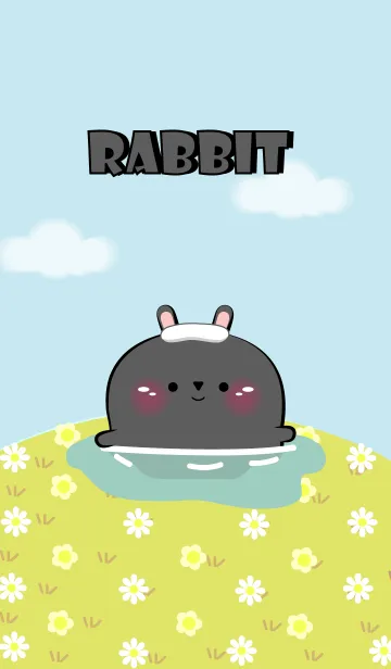 [LINE着せ替え] Enjoy Black  Rabbit Theme (JP)の画像1