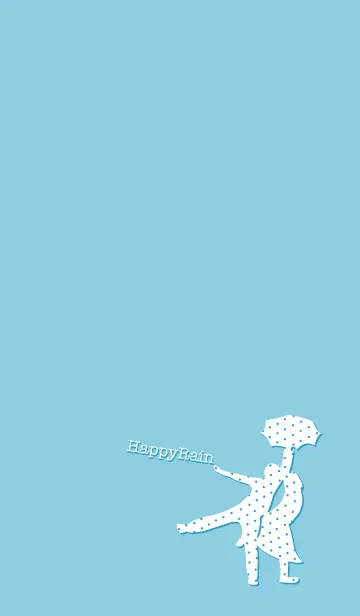 [LINE着せ替え] Happy Rain（アイスブルー）の画像1