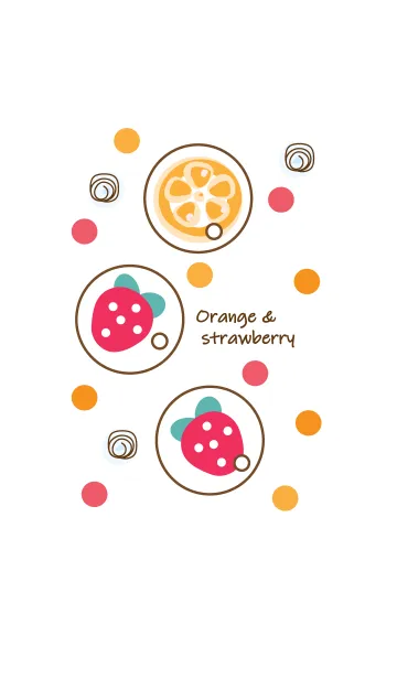 [LINE着せ替え] Orange & Strawberry 4の画像1