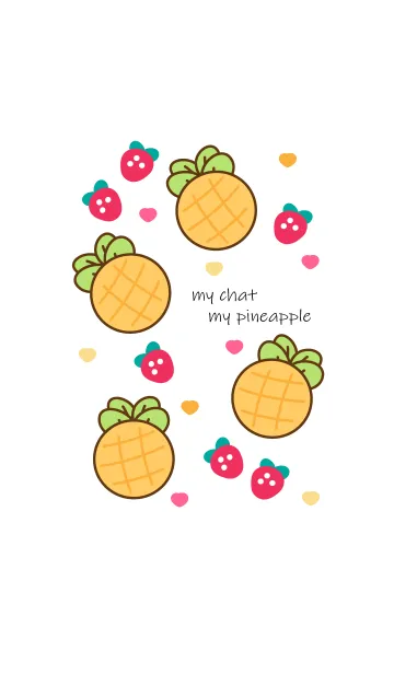 [LINE着せ替え] Pineapple & Strawberry 7の画像1