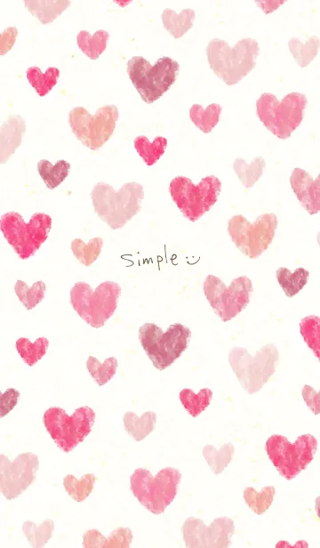 [LINE着せ替え] 水彩 くすみカラー ハート14の画像1