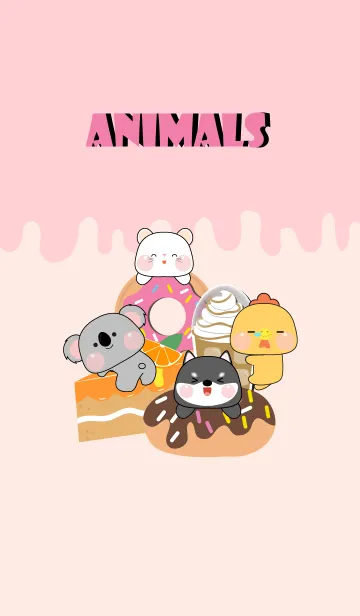 [LINE着せ替え] Animals Love  Food  Theme5  (JP)の画像1