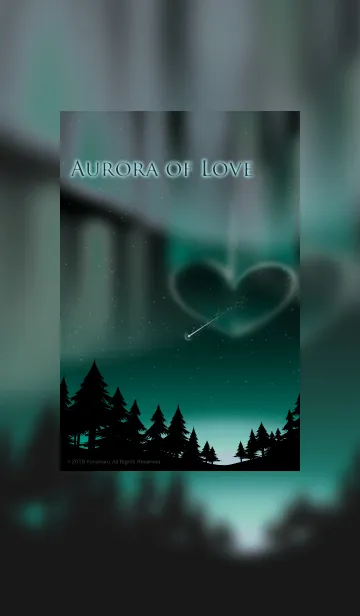 [LINE着せ替え] ハートのオーロラの画像1