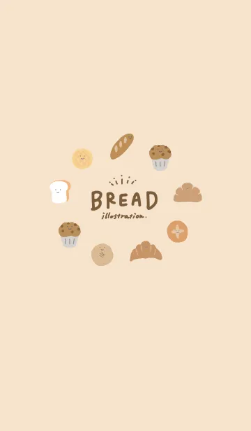 [LINE着せ替え] シンプル / かわいいパンたちの画像1