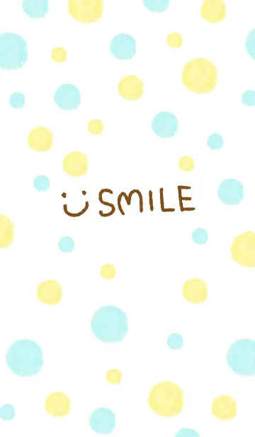 [LINE着せ替え] 水彩水玉スマイル-27-の画像1