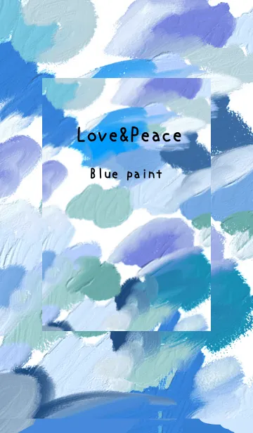 [LINE着せ替え] 油絵アート【blue paint 2】の画像1