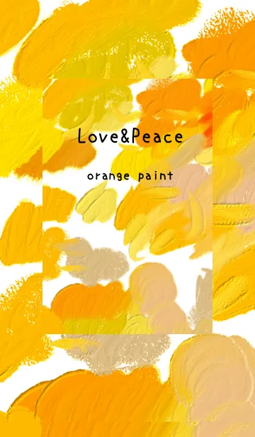 [LINE着せ替え] 油絵アート【orange paint 3】の画像1