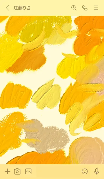 [LINE着せ替え] 油絵アート【orange paint 3】の画像3