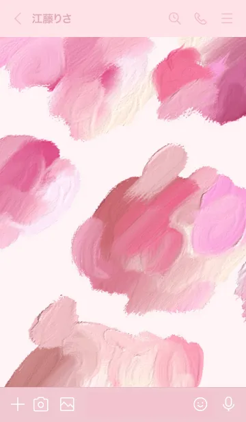 [LINE着せ替え] 油絵アート【pink paint 4】の画像3