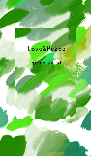 [LINE着せ替え] 油絵アート【green paint 6】の画像1