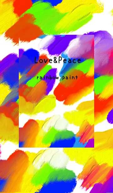 [LINE着せ替え] 油絵アート【rainbow paint 11】の画像1