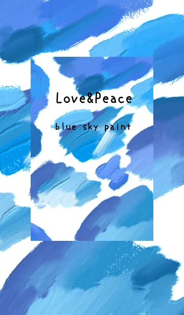 [LINE着せ替え] 油絵アート【blue sky paint 15】の画像1