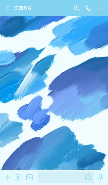 [LINE着せ替え] 油絵アート【blue sky paint 15】の画像3