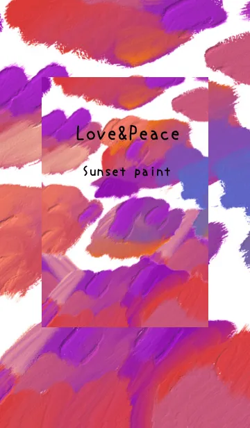 [LINE着せ替え] 油絵アート【sunset paint 17】の画像1