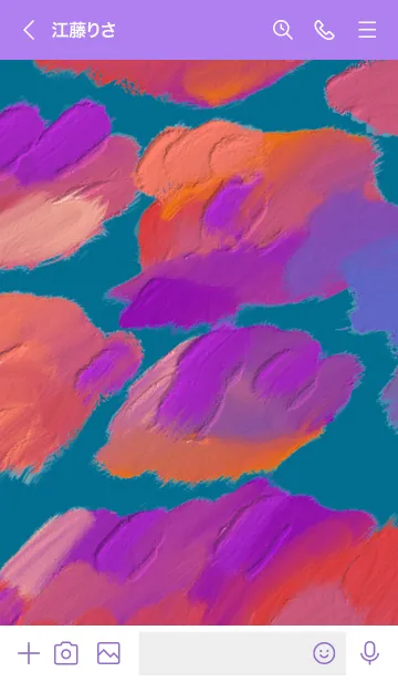 [LINE着せ替え] 油絵アート【sunset paint 17】の画像3