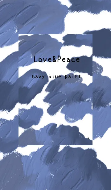 [LINE着せ替え] 油絵アート【navy blue paint 18】の画像1