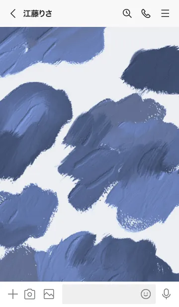 [LINE着せ替え] 油絵アート【navy blue paint 18】の画像3