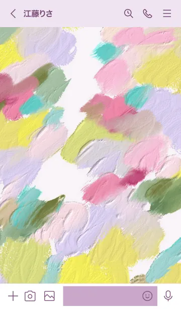 [LINE着せ替え] 油絵アート【bouquet paint 20】の画像3