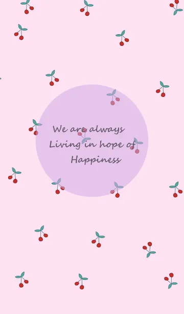 [LINE着せ替え] さくらんぼ / purple pinkの画像1