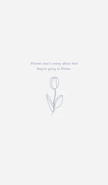 [LINE着せ替え] art tulip (blue gray)の画像1