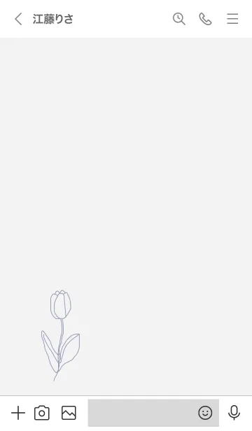 [LINE着せ替え] art tulip (blue gray)の画像3