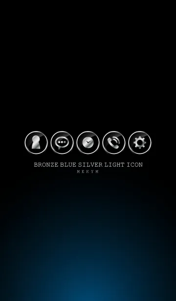 [LINE着せ替え] SILVER LIGHT ICON THEME -Bronze Blue-の画像1