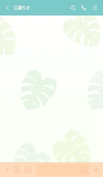 [LINE着せ替え] シンプルモンステラ20の画像3