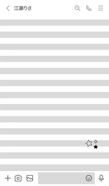 [LINE着せ替え] シンプルな星とボーダー柄。の画像3