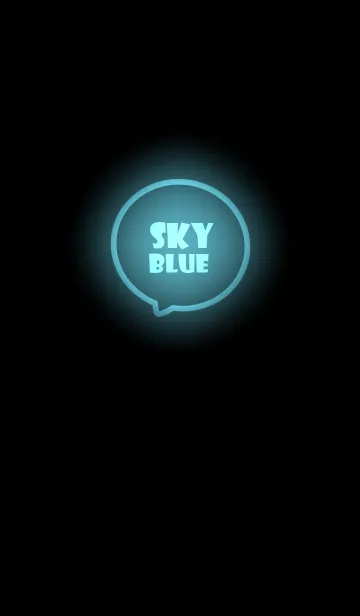 [LINE着せ替え] Sky Blue  Neon Theme Ver.3 (JP)の画像1