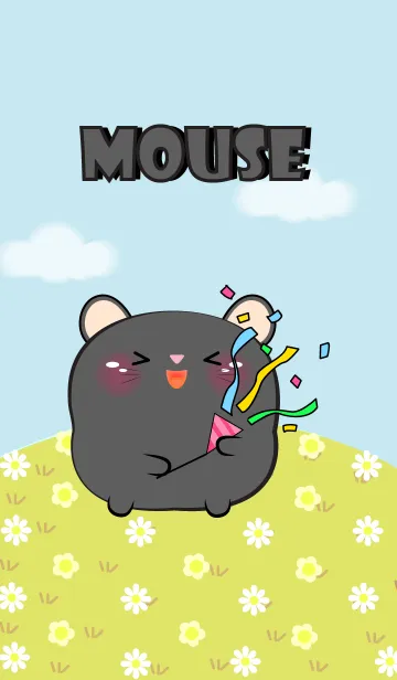 [LINE着せ替え] Enjoy Black  Mouse  Theme (JP)の画像1