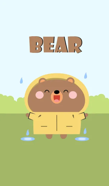 [LINE着せ替え] Bear With Rainy Day Theme (JP)の画像1