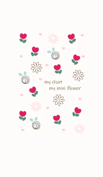 [LINE着せ替え] mini red flowers 12の画像1