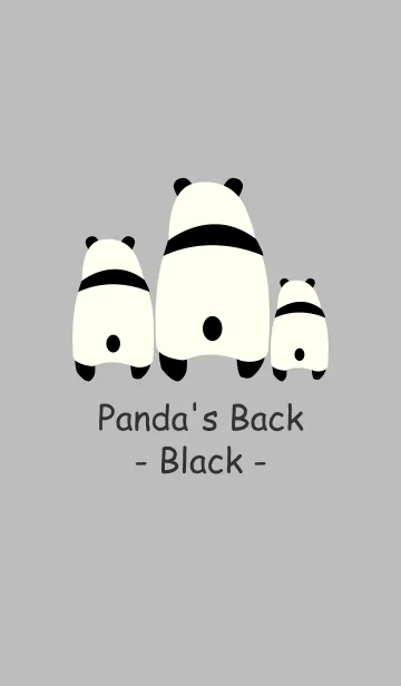 [LINE着せ替え] Panda's Back -Black 3-の画像1